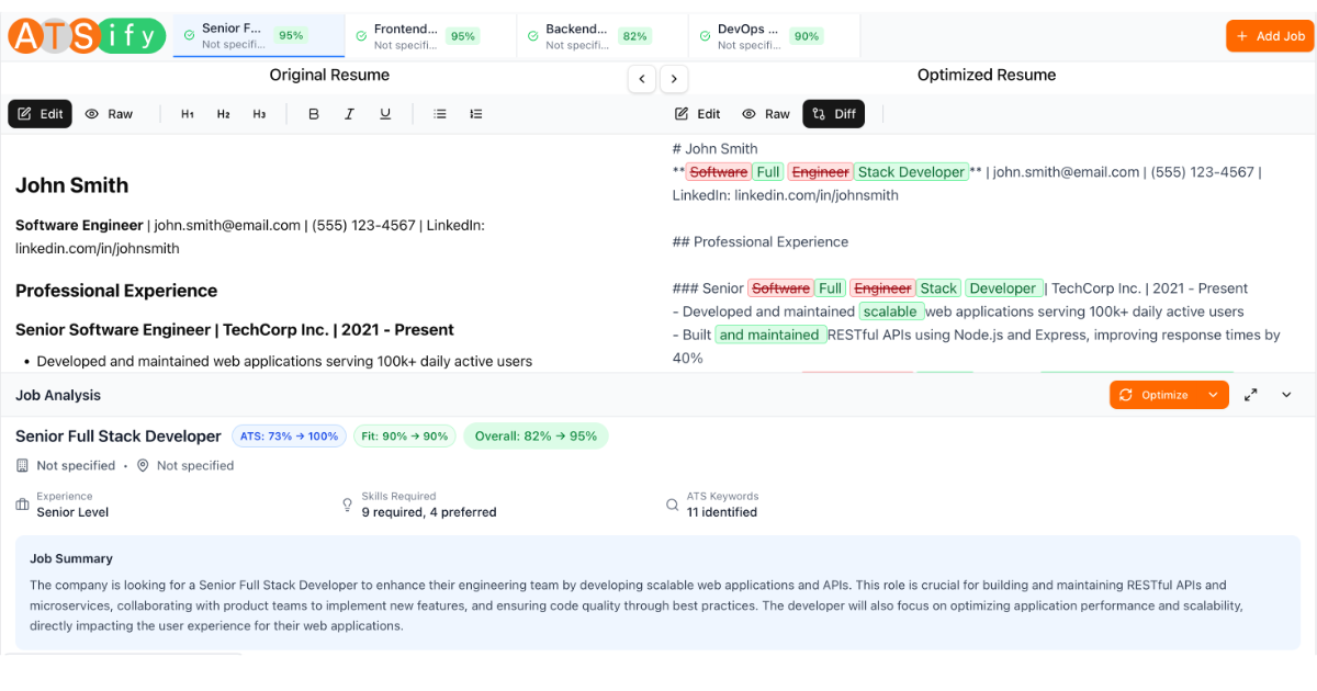 Optimize Your Resume for Any Job with AI-Powered Keyword Matching